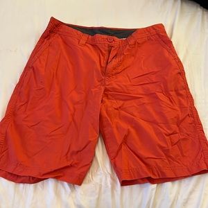 Orange Columbia shorts